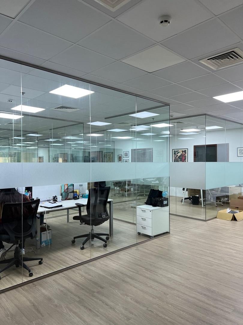 Glass Partitions designed by Interior Company in Dubai for an office